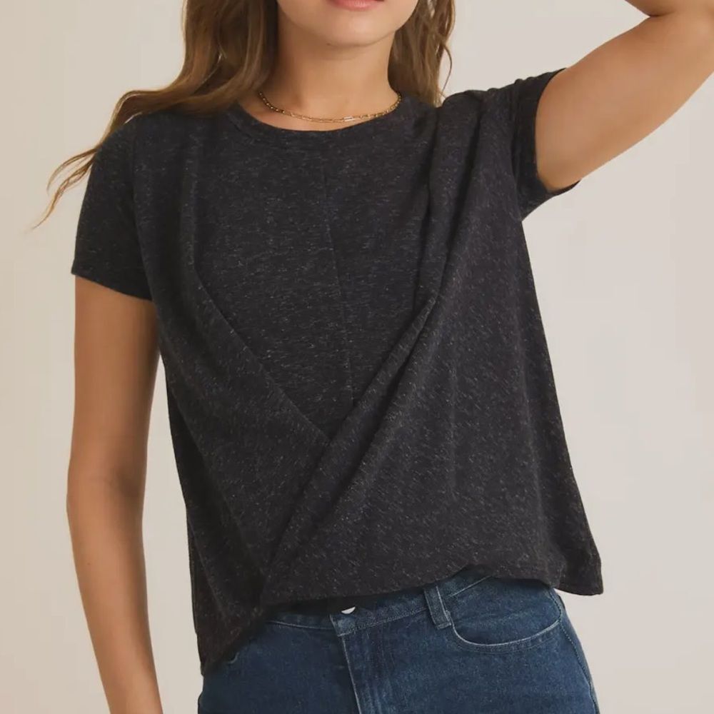 Gilli Women's Black Twist-Back Top Size 1X